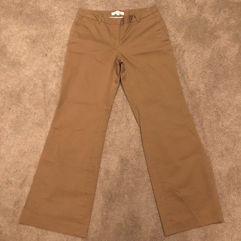 Khaki wide leg trousers